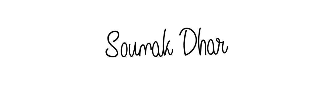 How to Draw Sounak Dhar signature style? Angelique-Rose-font-FFP is a latest design signature styles for name Sounak Dhar. Sounak Dhar signature style 5 images and pictures png