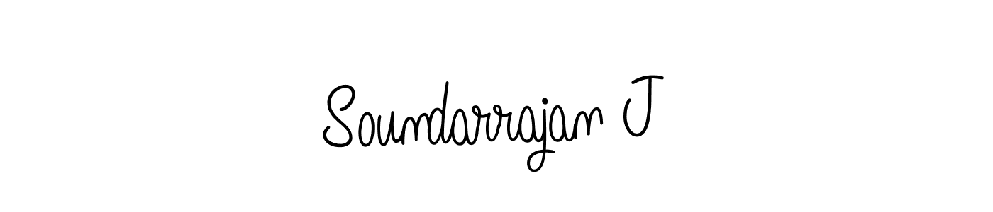 You should practise on your own different ways (Angelique-Rose-font-FFP) to write your name (Soundarrajan J) in signature. don't let someone else do it for you. Soundarrajan J signature style 5 images and pictures png