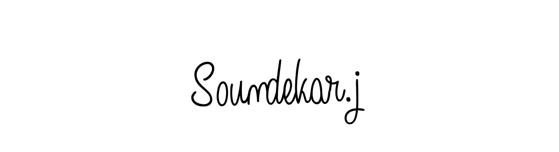 Design your own signature with our free online signature maker. With this signature software, you can create a handwritten (Angelique-Rose-font-FFP) signature for name Soundekar.j. Soundekar.j signature style 5 images and pictures png