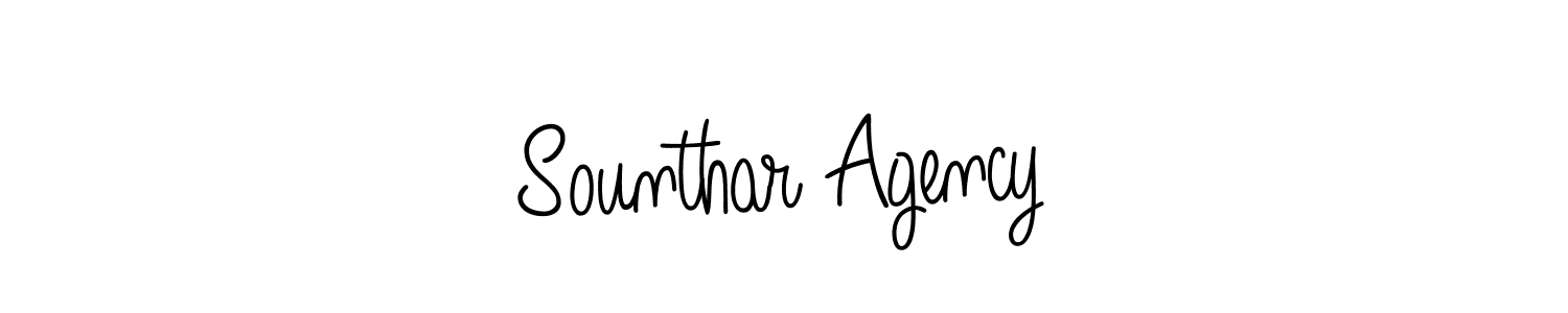 Sounthar Agency stylish signature style. Best Handwritten Sign (Angelique-Rose-font-FFP) for my name. Handwritten Signature Collection Ideas for my name Sounthar Agency. Sounthar Agency signature style 5 images and pictures png