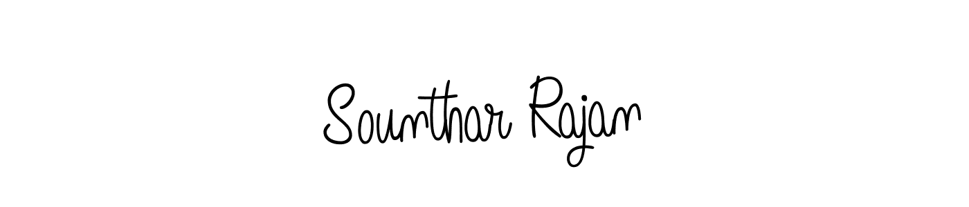 Make a beautiful signature design for name Sounthar Rajan. With this signature (Angelique-Rose-font-FFP) style, you can create a handwritten signature for free. Sounthar Rajan signature style 5 images and pictures png