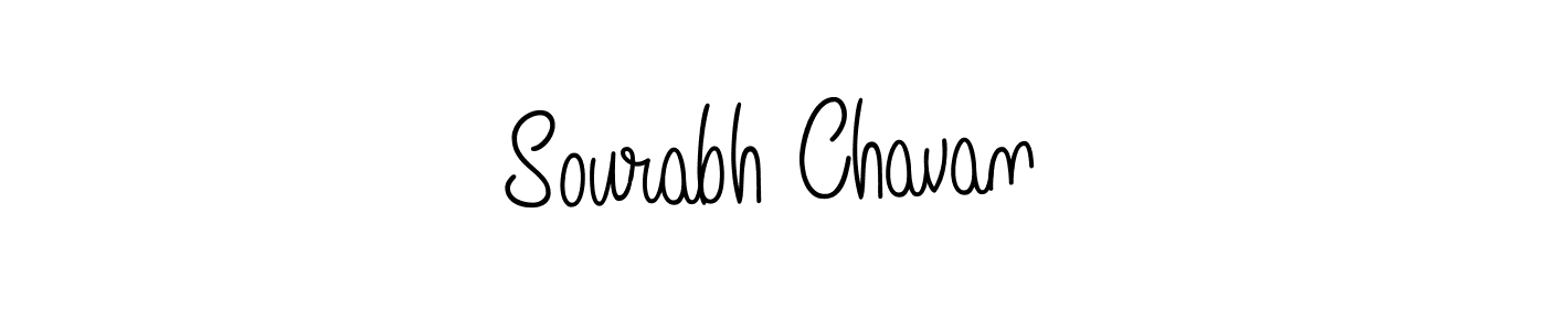 Sourabh Chavan stylish signature style. Best Handwritten Sign (Angelique-Rose-font-FFP) for my name. Handwritten Signature Collection Ideas for my name Sourabh Chavan. Sourabh Chavan signature style 5 images and pictures png
