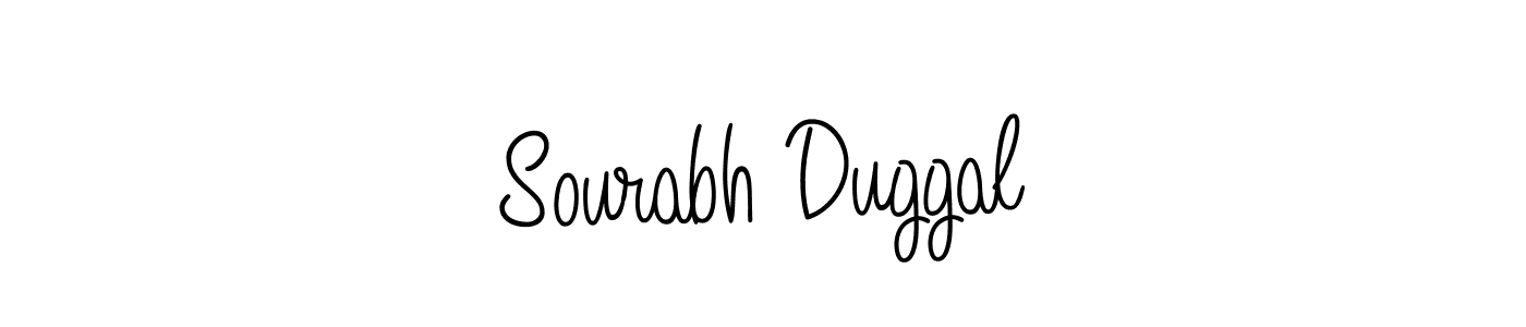 How to make Sourabh Duggal name signature. Use Angelique-Rose-font-FFP style for creating short signs online. This is the latest handwritten sign. Sourabh Duggal signature style 5 images and pictures png