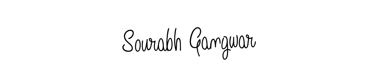 How to make Sourabh Gangwar name signature. Use Angelique-Rose-font-FFP style for creating short signs online. This is the latest handwritten sign. Sourabh Gangwar signature style 5 images and pictures png