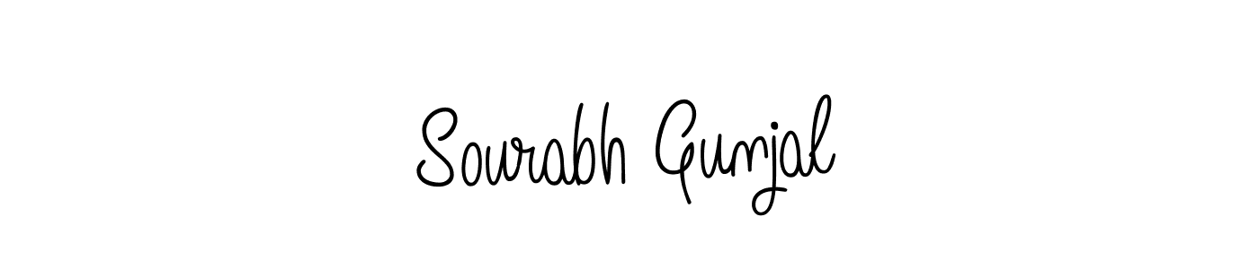if you are searching for the best signature style for your name Sourabh Gunjal. so please give up your signature search. here we have designed multiple signature styles  using Angelique-Rose-font-FFP. Sourabh Gunjal signature style 5 images and pictures png