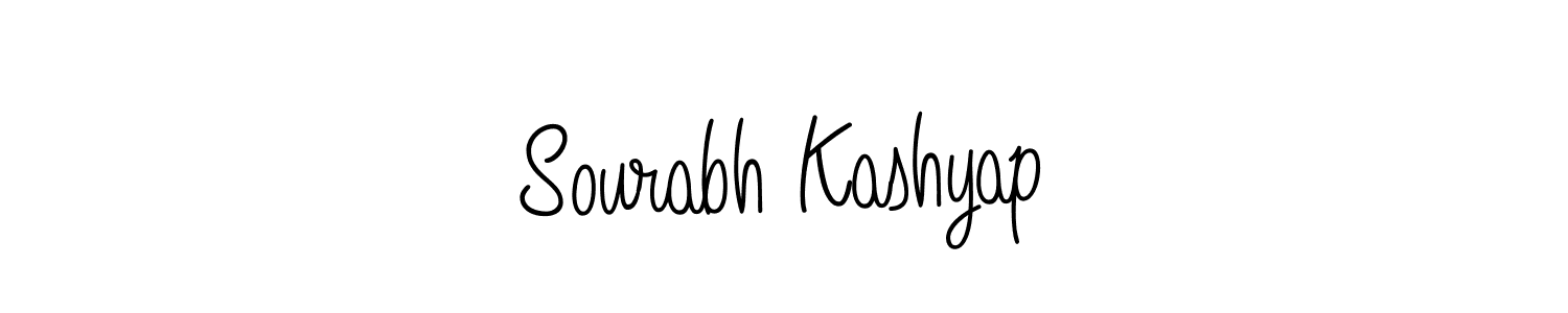 Create a beautiful signature design for name Sourabh Kashyap. With this signature (Angelique-Rose-font-FFP) fonts, you can make a handwritten signature for free. Sourabh Kashyap signature style 5 images and pictures png