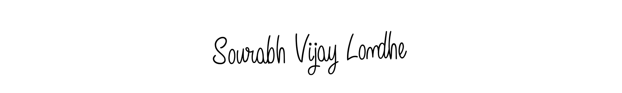 Sourabh Vijay Londhe stylish signature style. Best Handwritten Sign (Angelique-Rose-font-FFP) for my name. Handwritten Signature Collection Ideas for my name Sourabh Vijay Londhe. Sourabh Vijay Londhe signature style 5 images and pictures png