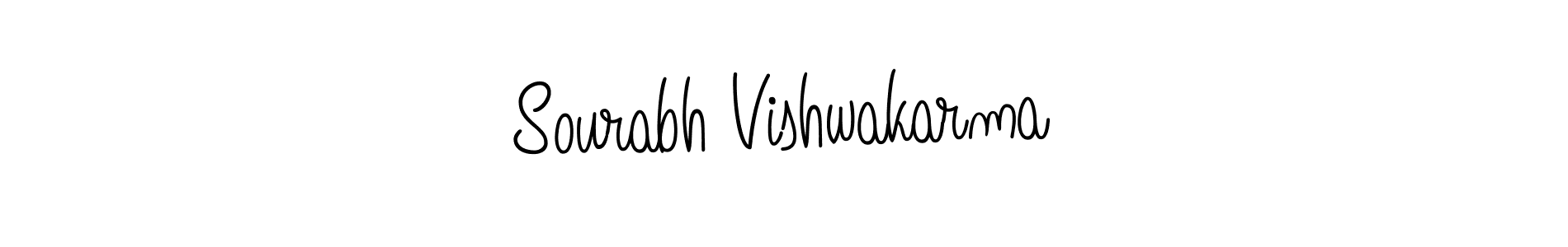 Design your own signature with our free online signature maker. With this signature software, you can create a handwritten (Angelique-Rose-font-FFP) signature for name Sourabh Vishwakarma. Sourabh Vishwakarma signature style 5 images and pictures png