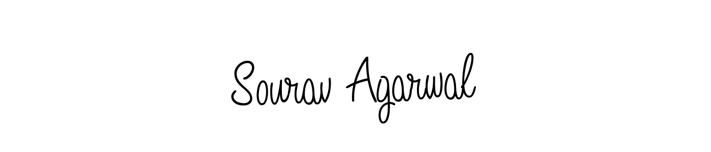 Create a beautiful signature design for name Sourav Agarwal. With this signature (Angelique-Rose-font-FFP) fonts, you can make a handwritten signature for free. Sourav Agarwal signature style 5 images and pictures png