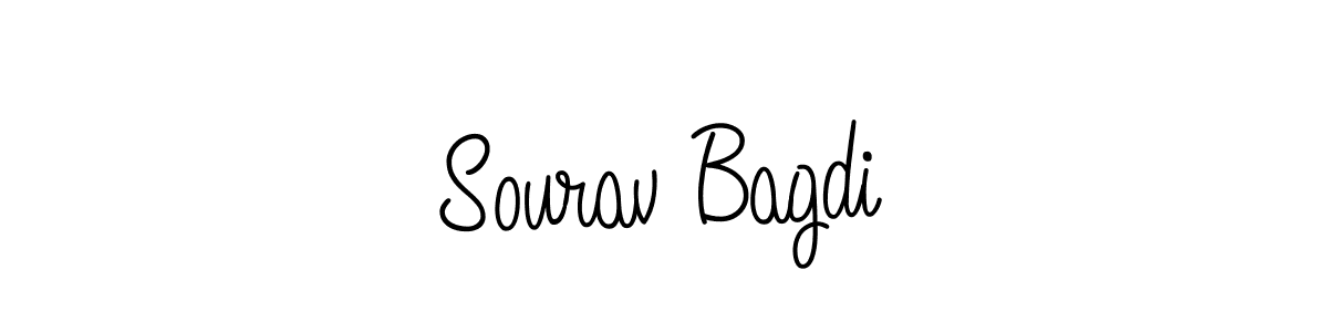 You should practise on your own different ways (Angelique-Rose-font-FFP) to write your name (Sourav Bagdi) in signature. don't let someone else do it for you. Sourav Bagdi signature style 5 images and pictures png
