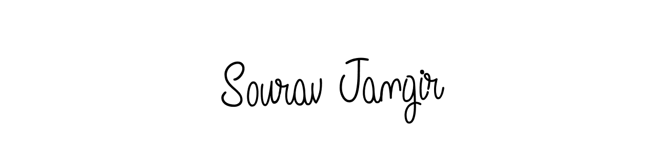 How to make Sourav Jangir name signature. Use Angelique-Rose-font-FFP style for creating short signs online. This is the latest handwritten sign. Sourav Jangir signature style 5 images and pictures png