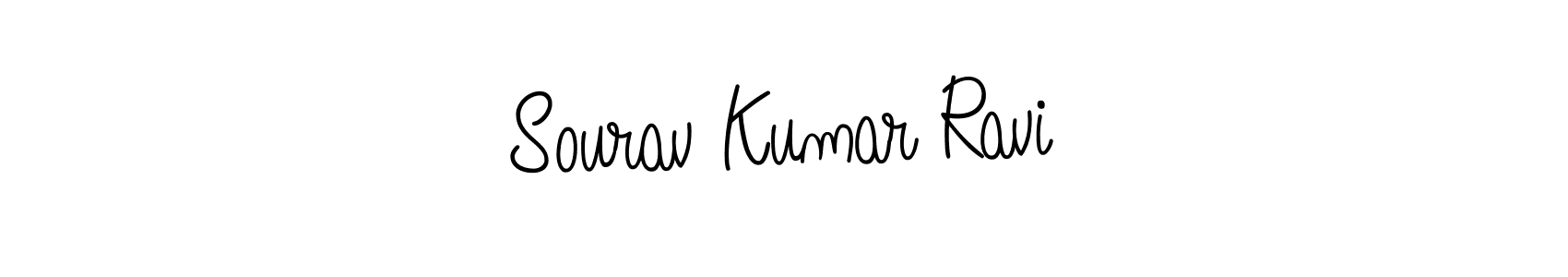 Use a signature maker to create a handwritten signature online. With this signature software, you can design (Angelique-Rose-font-FFP) your own signature for name Sourav Kumar Ravi. Sourav Kumar Ravi signature style 5 images and pictures png