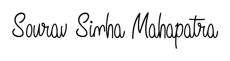 You should practise on your own different ways (Angelique-Rose-font-FFP) to write your name (Sourav Sinha Mahapatra) in signature. Don't let someone else do it for you. Sourav Sinha Mahapatra signature style 5 images and pictures png