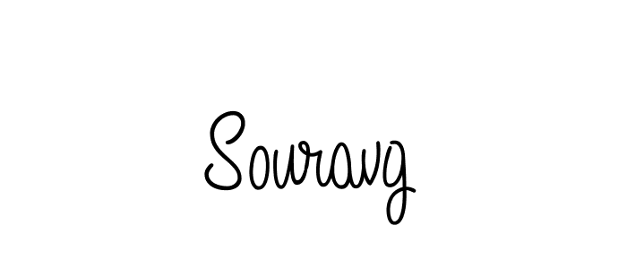 How to make Souravg name signature. Use Angelique-Rose-font-FFP style for creating short signs online. This is the latest handwritten sign. Souravg signature style 5 images and pictures png
