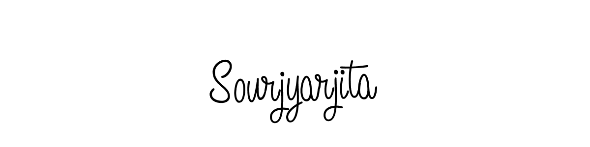 How to make Sourjyarjita signature? Angelique-Rose-font-FFP is a professional autograph style. Create handwritten signature for Sourjyarjita name. Sourjyarjita signature style 5 images and pictures png