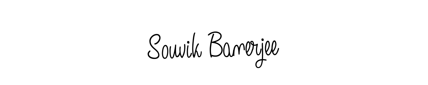 Use a signature maker to create a handwritten signature online. With this signature software, you can design (Angelique-Rose-font-FFP) your own signature for name Souvik Banerjee. Souvik Banerjee signature style 5 images and pictures png