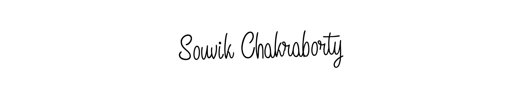 The best way (Angelique-Rose-font-FFP) to make a short signature is to pick only two or three words in your name. The name Souvik Chakraborty include a total of six letters. For converting this name. Souvik Chakraborty signature style 5 images and pictures png