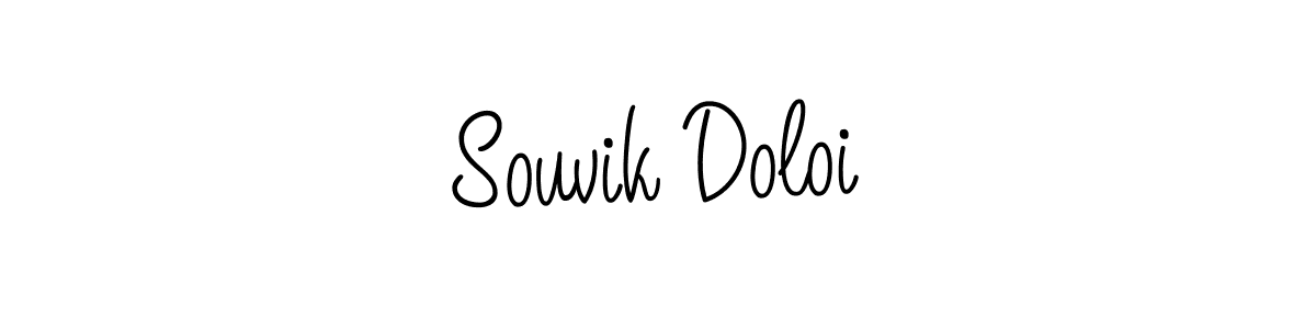 How to make Souvik Doloi signature? Angelique-Rose-font-FFP is a professional autograph style. Create handwritten signature for Souvik Doloi name. Souvik Doloi signature style 5 images and pictures png