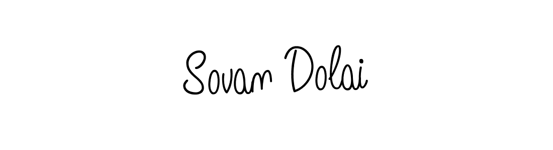 Use a signature maker to create a handwritten signature online. With this signature software, you can design (Angelique-Rose-font-FFP) your own signature for name Sovan Dolai. Sovan Dolai signature style 5 images and pictures png