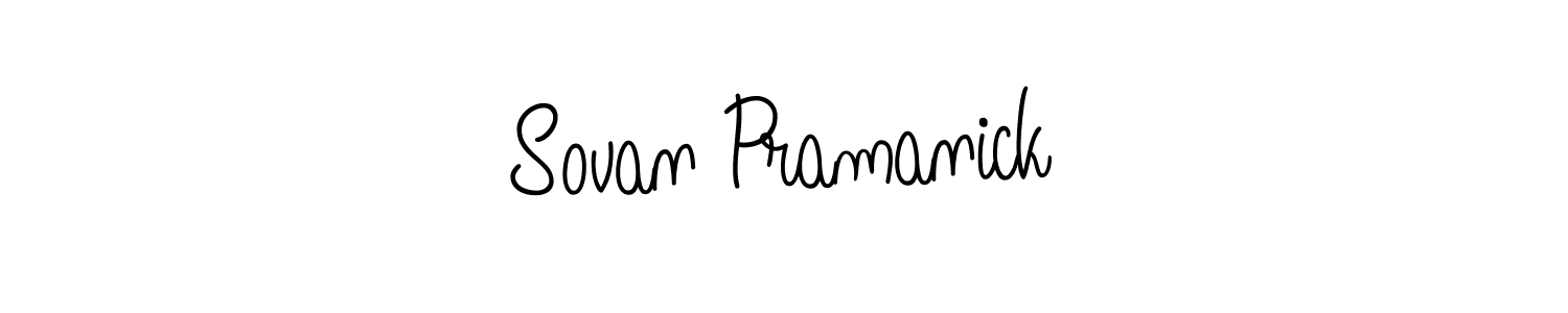 Create a beautiful signature design for name Sovan Pramanick. With this signature (Angelique-Rose-font-FFP) fonts, you can make a handwritten signature for free. Sovan Pramanick signature style 5 images and pictures png