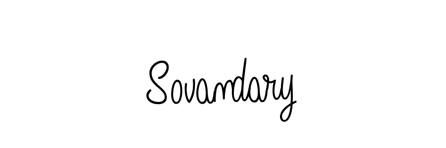 Make a beautiful signature design for name Sovandary. With this signature (Angelique-Rose-font-FFP) style, you can create a handwritten signature for free. Sovandary signature style 5 images and pictures png