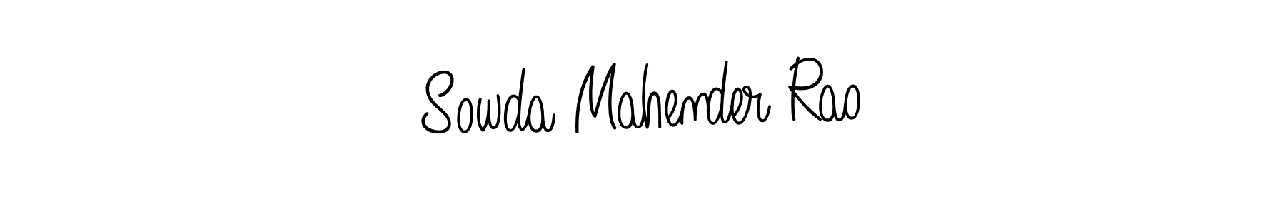 if you are searching for the best signature style for your name Sowda Mahender Rao. so please give up your signature search. here we have designed multiple signature styles  using Angelique-Rose-font-FFP. Sowda Mahender Rao signature style 5 images and pictures png