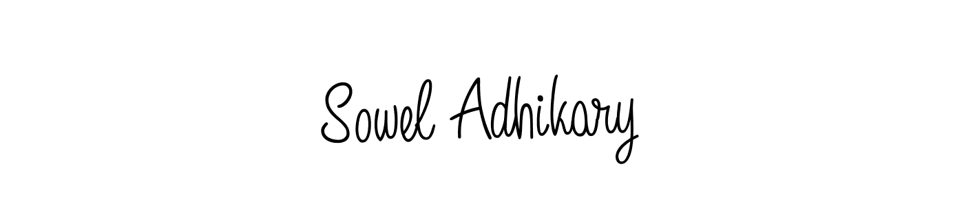 Make a beautiful signature design for name Sowel Adhikary. With this signature (Angelique-Rose-font-FFP) style, you can create a handwritten signature for free. Sowel Adhikary signature style 5 images and pictures png