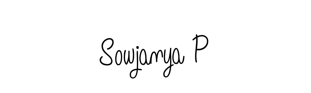 You should practise on your own different ways (Angelique-Rose-font-FFP) to write your name (Sowjanya P) in signature. don't let someone else do it for you. Sowjanya P signature style 5 images and pictures png