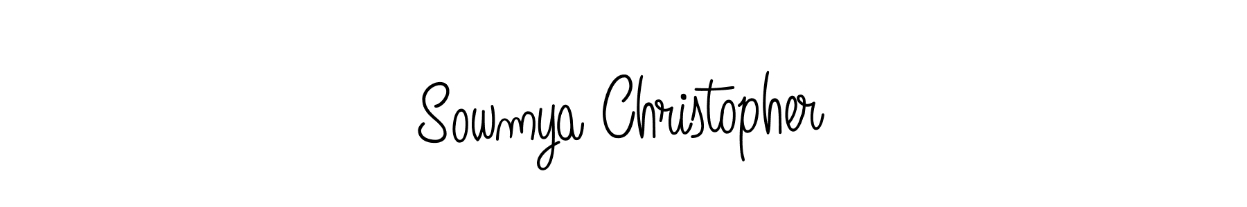 How to Draw Sowmya Christopher signature style? Angelique-Rose-font-FFP is a latest design signature styles for name Sowmya Christopher. Sowmya Christopher signature style 5 images and pictures png