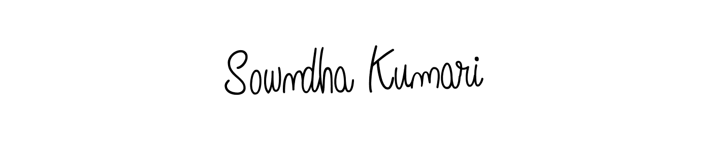 Sowndha Kumari stylish signature style. Best Handwritten Sign (Angelique-Rose-font-FFP) for my name. Handwritten Signature Collection Ideas for my name Sowndha Kumari. Sowndha Kumari signature style 5 images and pictures png