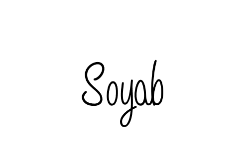 Make a beautiful signature design for name Soyab. With this signature (Angelique-Rose-font-FFP) style, you can create a handwritten signature for free. Soyab signature style 5 images and pictures png