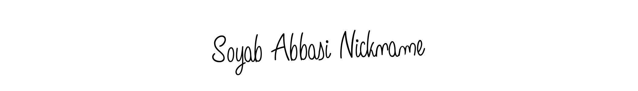 Once you've used our free online signature maker to create your best signature Angelique-Rose-font-FFP style, it's time to enjoy all of the benefits that Soyab Abbasi Nickname name signing documents. Soyab Abbasi Nickname signature style 5 images and pictures png