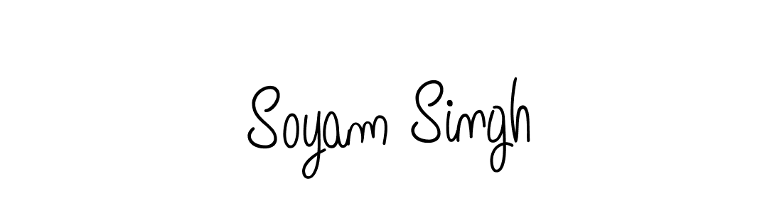 Make a beautiful signature design for name Soyam Singh. With this signature (Angelique-Rose-font-FFP) style, you can create a handwritten signature for free. Soyam Singh signature style 5 images and pictures png