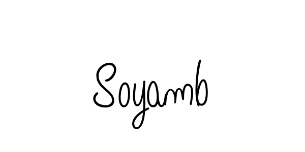 Use a signature maker to create a handwritten signature online. With this signature software, you can design (Angelique-Rose-font-FFP) your own signature for name Soyamb. Soyamb signature style 5 images and pictures png