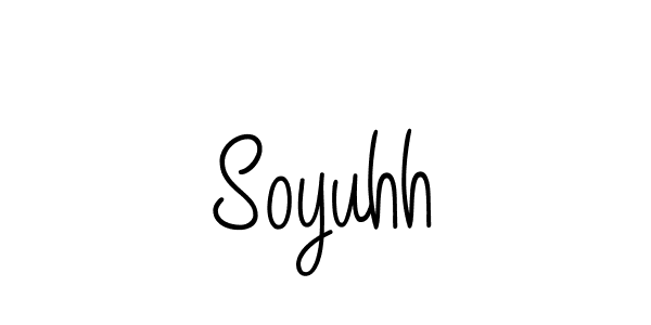 You should practise on your own different ways (Angelique-Rose-font-FFP) to write your name (Soyuhh) in signature. don't let someone else do it for you. Soyuhh signature style 5 images and pictures png