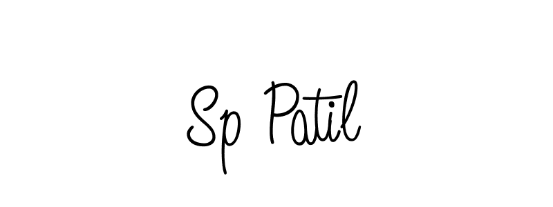 Use a signature maker to create a handwritten signature online. With this signature software, you can design (Angelique-Rose-font-FFP) your own signature for name Sp Patil. Sp Patil signature style 5 images and pictures png