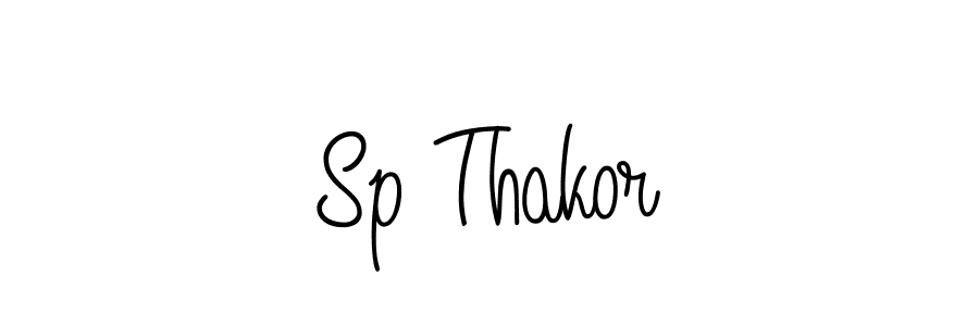 Sp Thakor stylish signature style. Best Handwritten Sign (Angelique-Rose-font-FFP) for my name. Handwritten Signature Collection Ideas for my name Sp Thakor. Sp Thakor signature style 5 images and pictures png