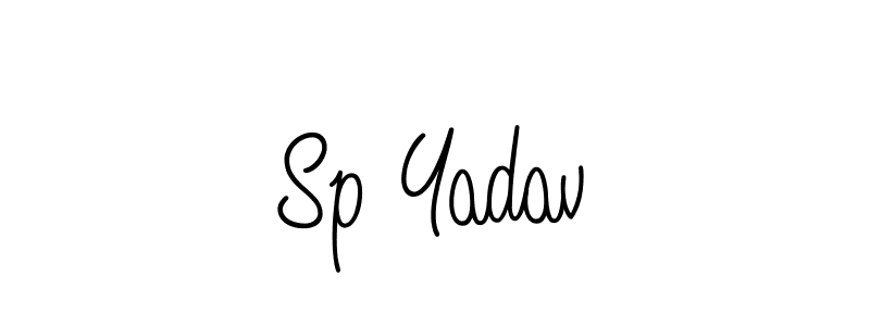 Use a signature maker to create a handwritten signature online. With this signature software, you can design (Angelique-Rose-font-FFP) your own signature for name Sp Yadav. Sp Yadav signature style 5 images and pictures png