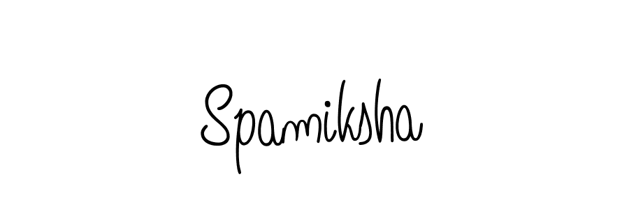 Create a beautiful signature design for name Spamiksha. With this signature (Angelique-Rose-font-FFP) fonts, you can make a handwritten signature for free. Spamiksha signature style 5 images and pictures png