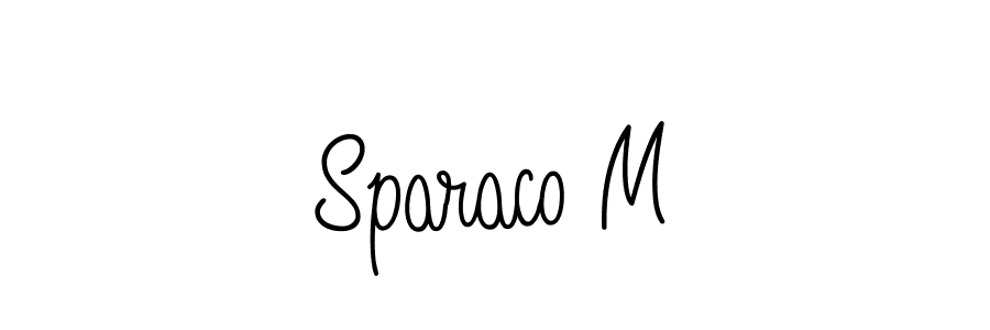 How to Draw Sparaco M signature style? Angelique-Rose-font-FFP is a latest design signature styles for name Sparaco M. Sparaco M signature style 5 images and pictures png