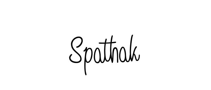 Design your own signature with our free online signature maker. With this signature software, you can create a handwritten (Angelique-Rose-font-FFP) signature for name Spathak. Spathak signature style 5 images and pictures png