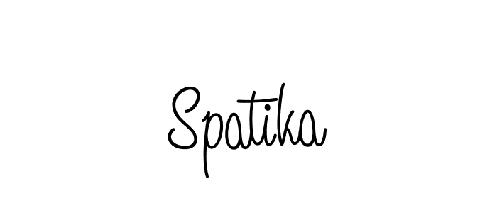 The best way (Angelique-Rose-font-FFP) to make a short signature is to pick only two or three words in your name. The name Spatika include a total of six letters. For converting this name. Spatika signature style 5 images and pictures png