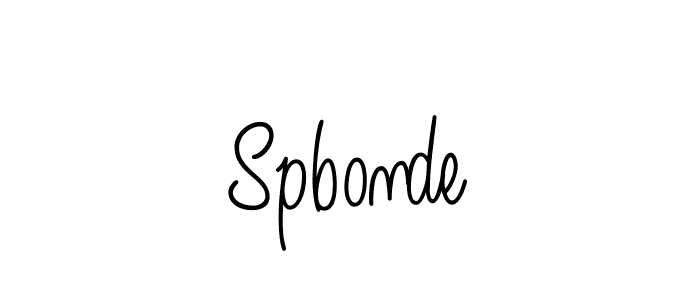How to make Spbonde name signature. Use Angelique-Rose-font-FFP style for creating short signs online. This is the latest handwritten sign. Spbonde signature style 5 images and pictures png