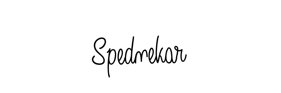 Design your own signature with our free online signature maker. With this signature software, you can create a handwritten (Angelique-Rose-font-FFP) signature for name Spednekar. Spednekar signature style 5 images and pictures png