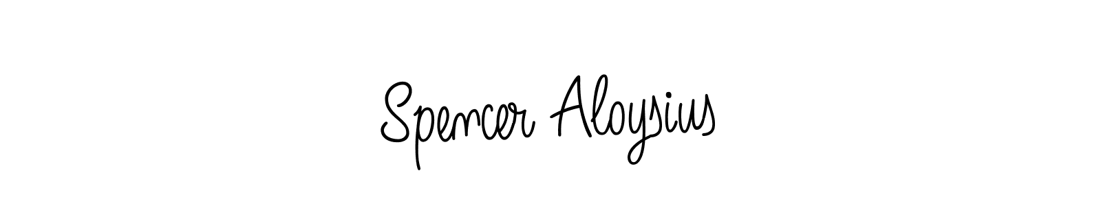 Spencer Aloysius stylish signature style. Best Handwritten Sign (Angelique-Rose-font-FFP) for my name. Handwritten Signature Collection Ideas for my name Spencer Aloysius. Spencer Aloysius signature style 5 images and pictures png