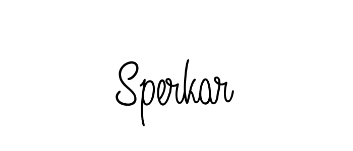 How to make Sperkar name signature. Use Angelique-Rose-font-FFP style for creating short signs online. This is the latest handwritten sign. Sperkar signature style 5 images and pictures png