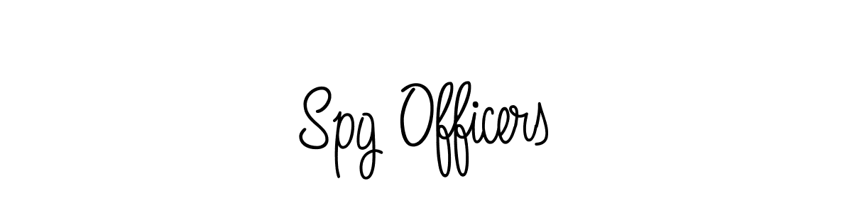 Create a beautiful signature design for name Spg Officers. With this signature (Angelique-Rose-font-FFP) fonts, you can make a handwritten signature for free. Spg Officers signature style 5 images and pictures png