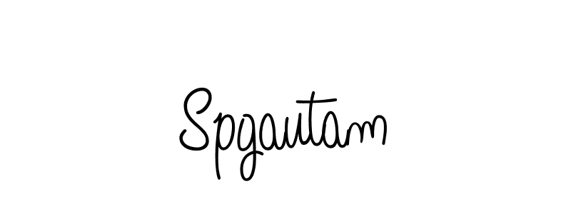 Make a beautiful signature design for name Spgautam. With this signature (Angelique-Rose-font-FFP) style, you can create a handwritten signature for free. Spgautam signature style 5 images and pictures png