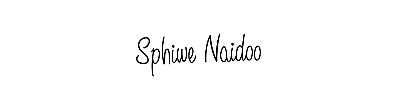 You should practise on your own different ways (Angelique-Rose-font-FFP) to write your name (Sphiwe Naidoo) in signature. don't let someone else do it for you. Sphiwe Naidoo signature style 5 images and pictures png
