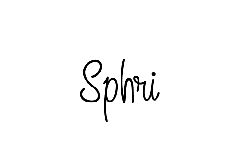 Make a beautiful signature design for name Sphri. With this signature (Angelique-Rose-font-FFP) style, you can create a handwritten signature for free. Sphri signature style 5 images and pictures png